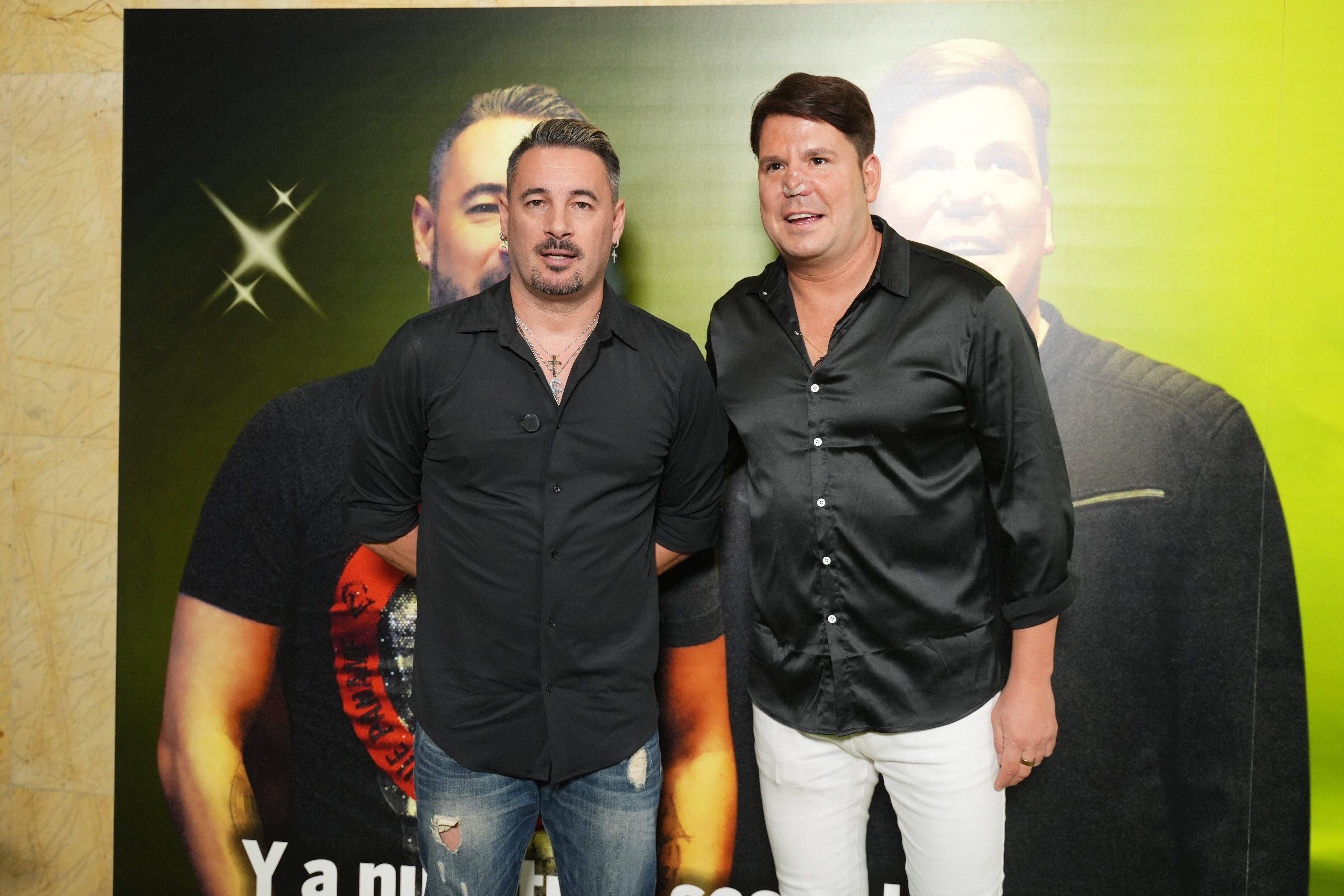 Andy y Lucas en el photocall de su último concierto
