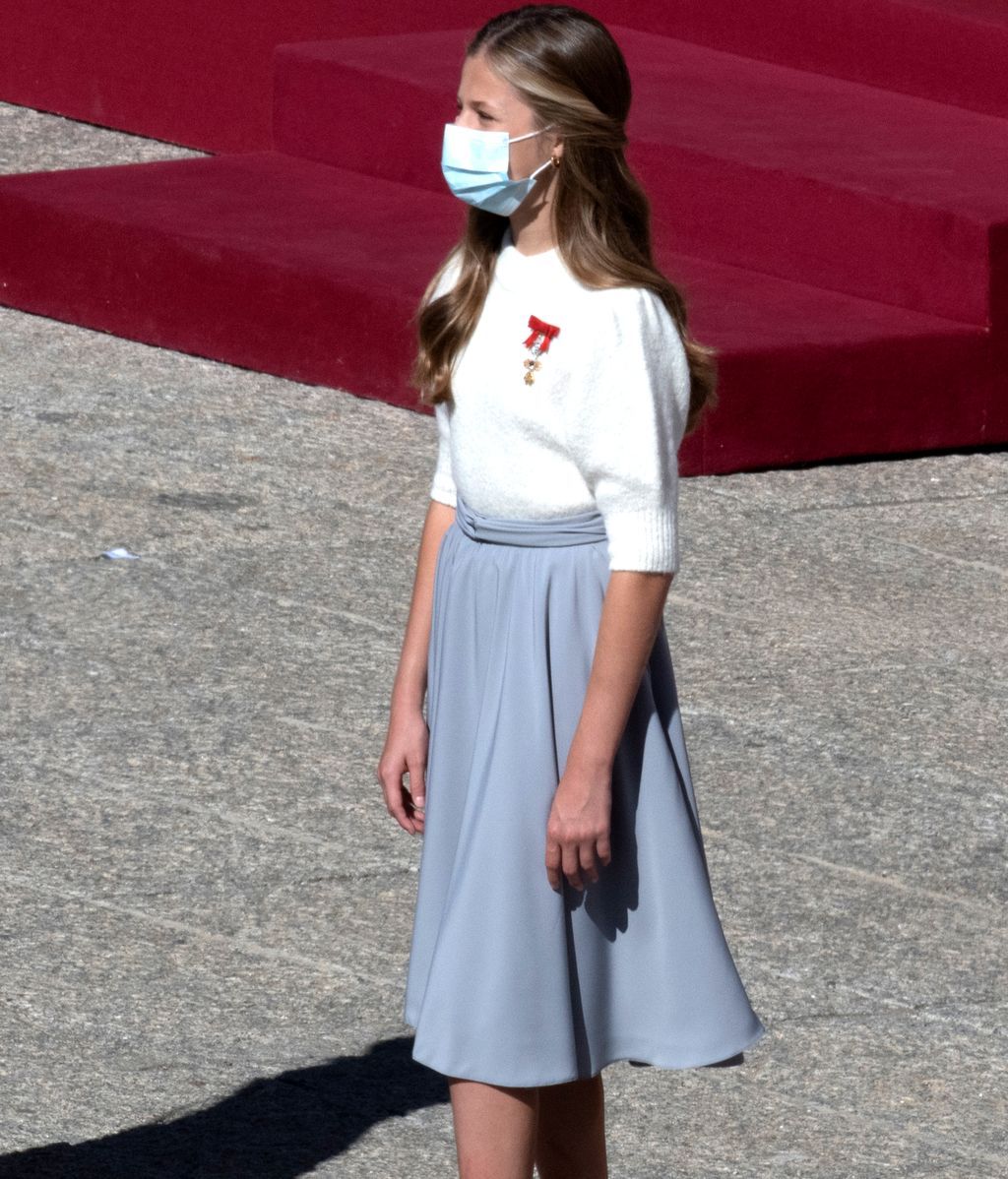 La princesa Leonor en el Desfile de la Hispanidad de 2020