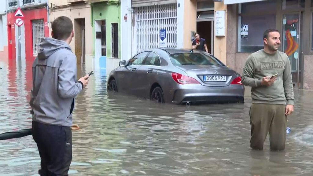 Lluvias torrenciales en Carcaixent, Valencia: registran 100 litros por metro cuadrado en una hora
