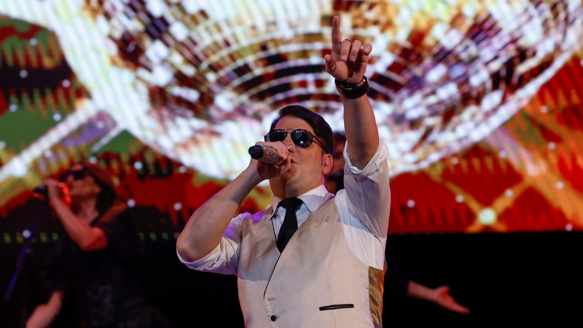 Lucas en su último concierto como Andy y Lucas en Madrid