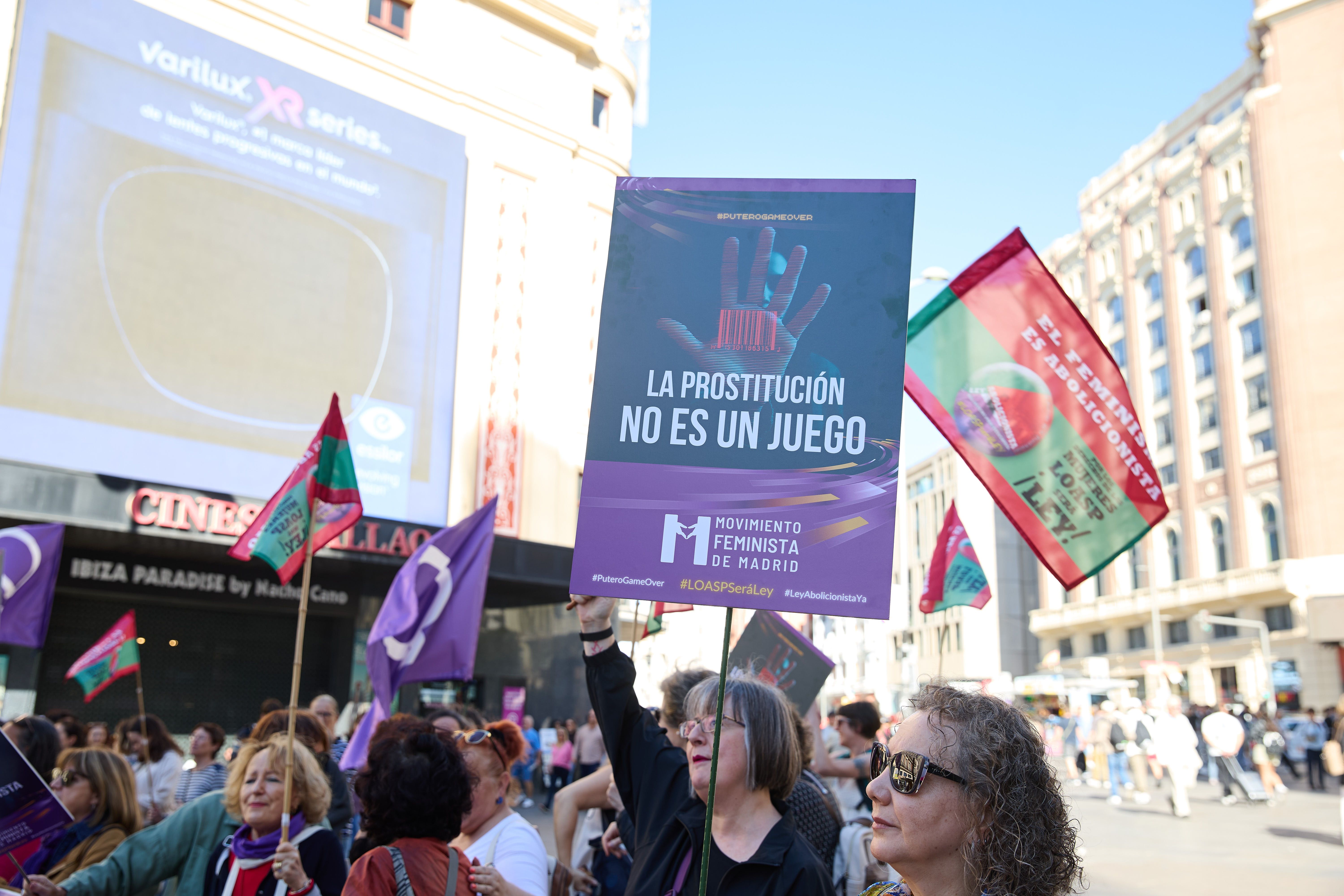Protesta para abolir la prostitución en España