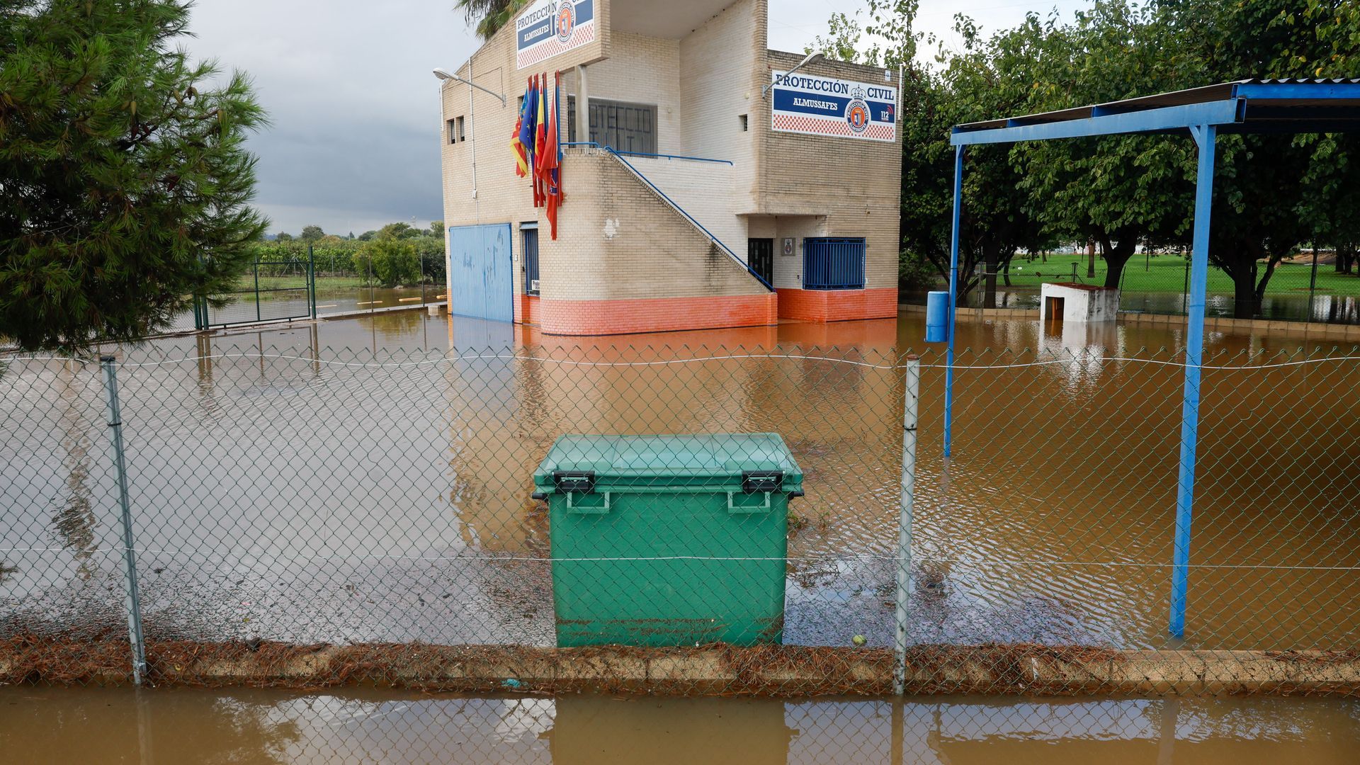Puesto de Protección Civil en Almussafes (Comunidad Valenciana)