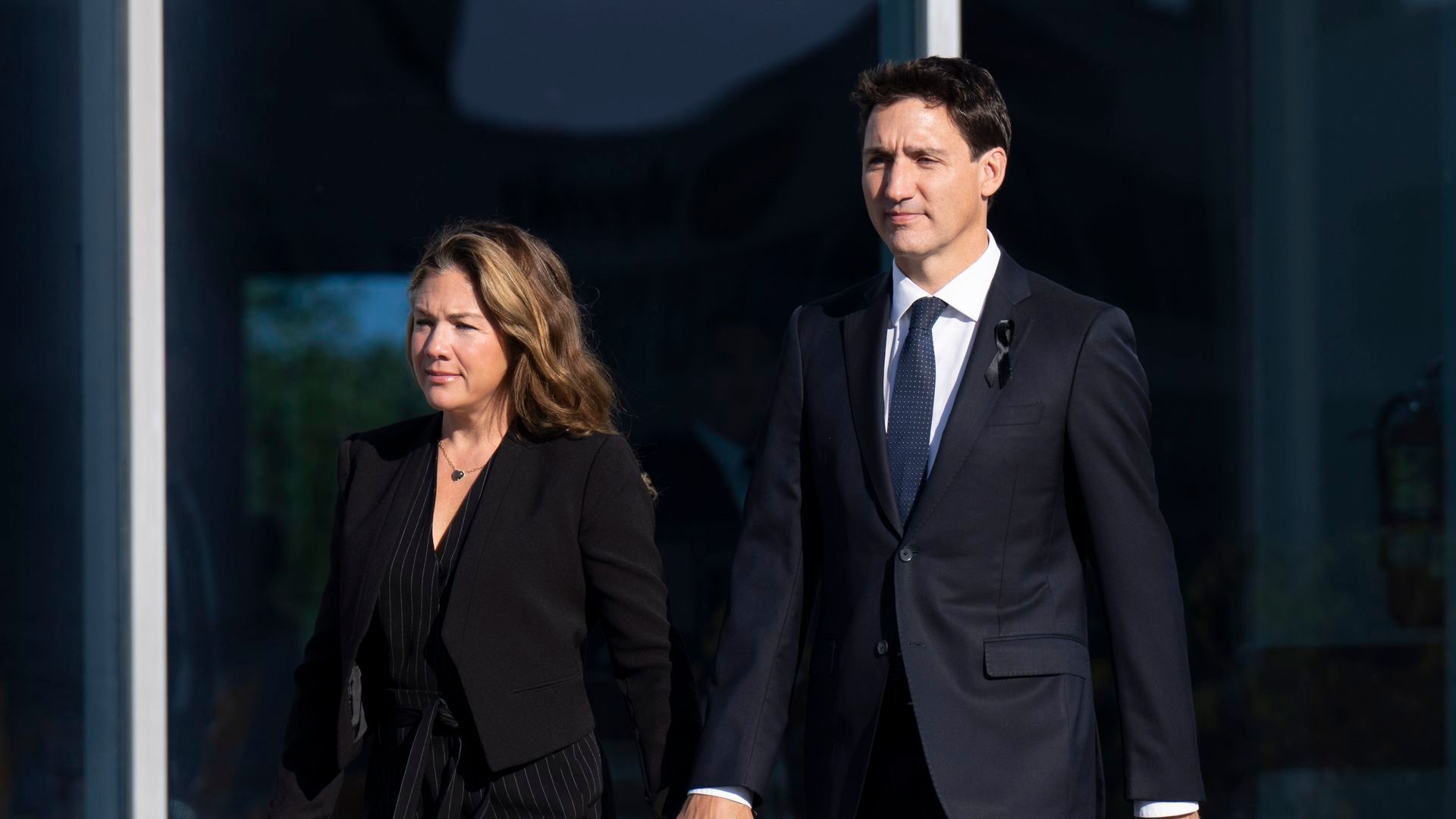 Sophie Grégoire, exmujer de Justin Trudeau, y el exprimer ministro de Canadá