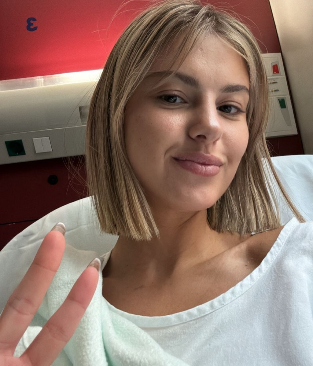 Andrea Arpal, tras la intervención de urgencia
