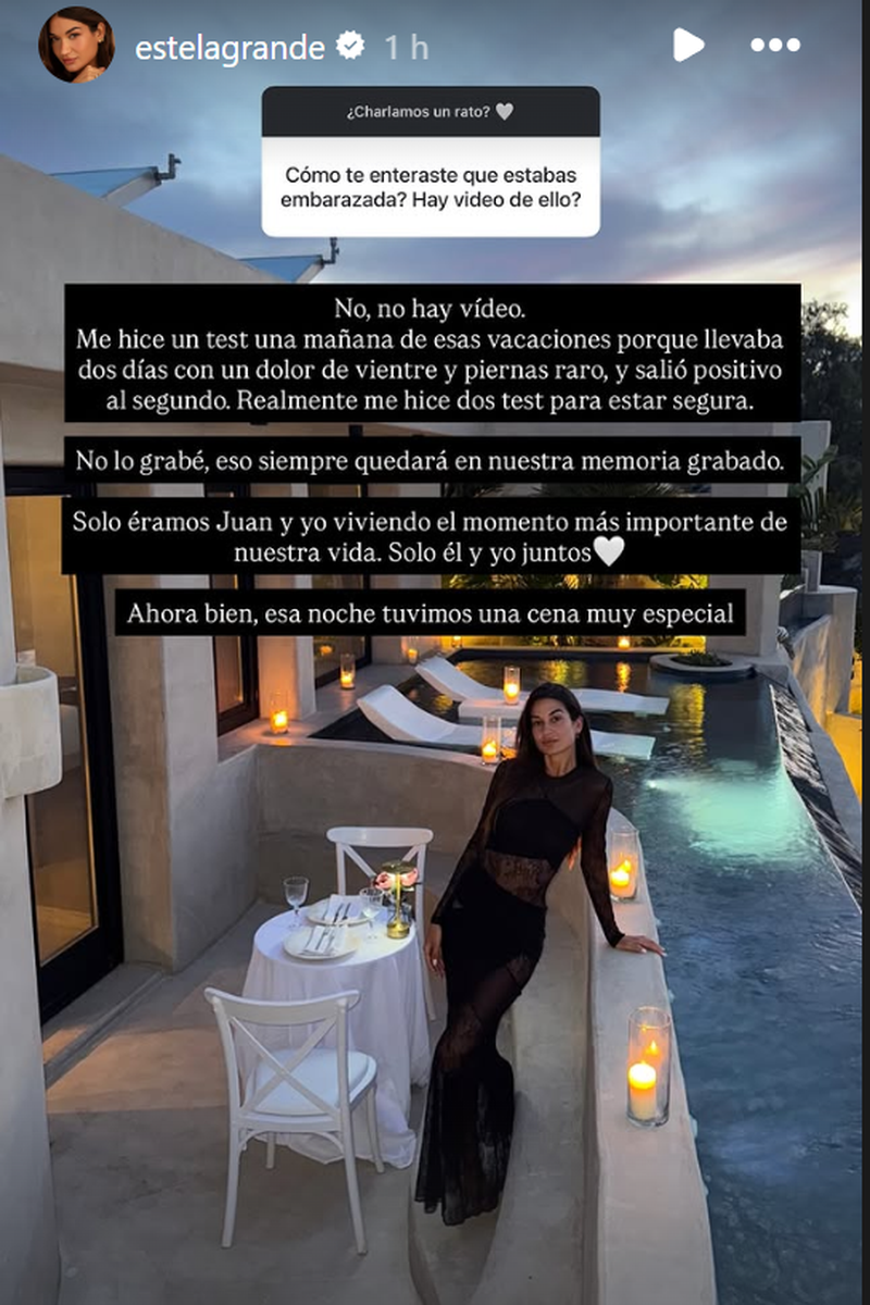 Estela Grande revela como se enteró de que estaba embarazada