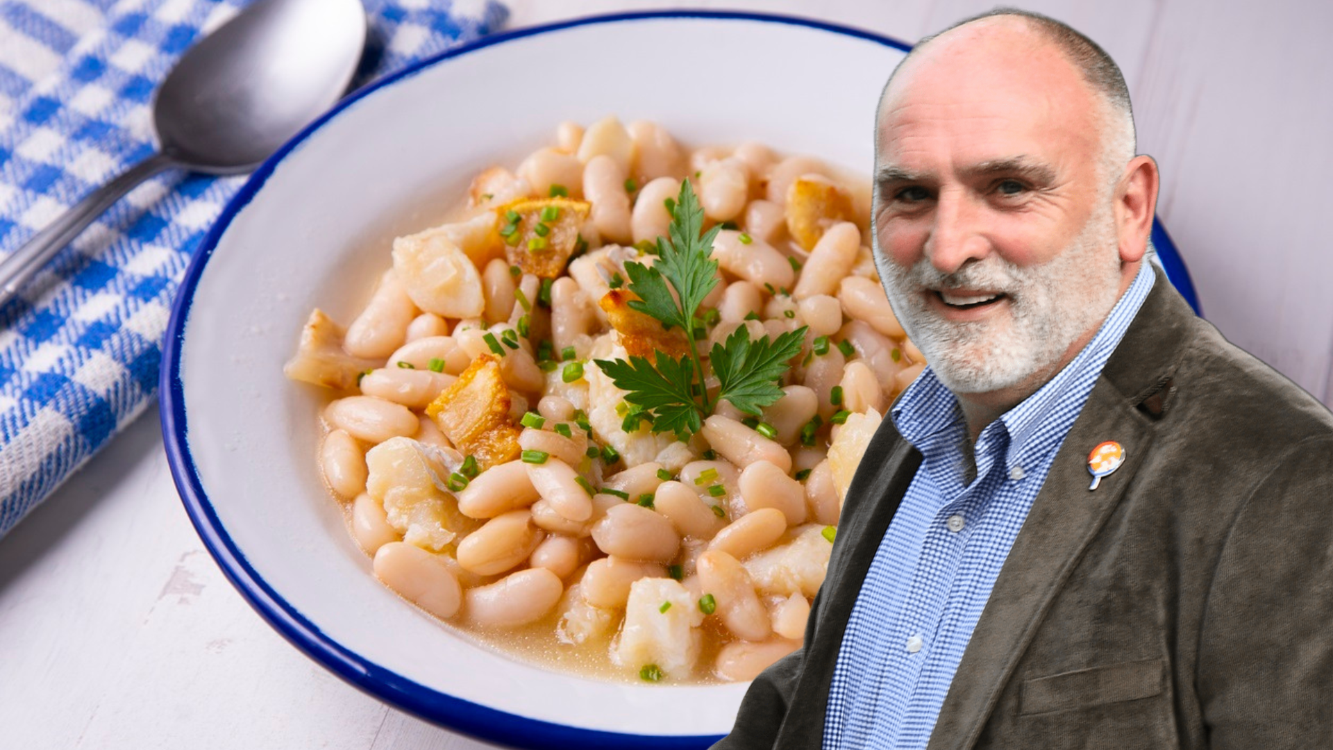 Judías blancas y el chef José Andrés