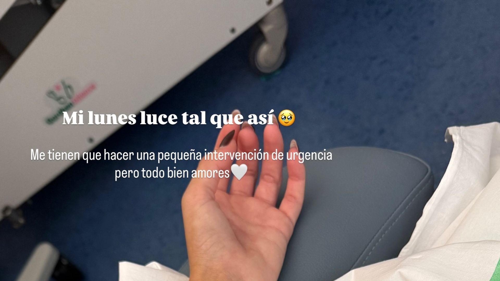 La foto de la participante de 'LIDLT' ingresada en el hospital