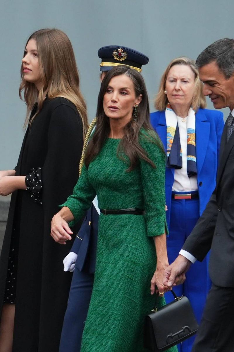 La reina Letizia, la infanta Sofía y Pedro Sánchez