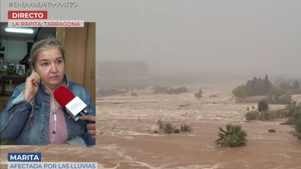 Las lágrimas de una víctima de 'Alice' en La Ràpita, Tarragona: "Esto era como el barranco del Poyo, fue terrorífico"