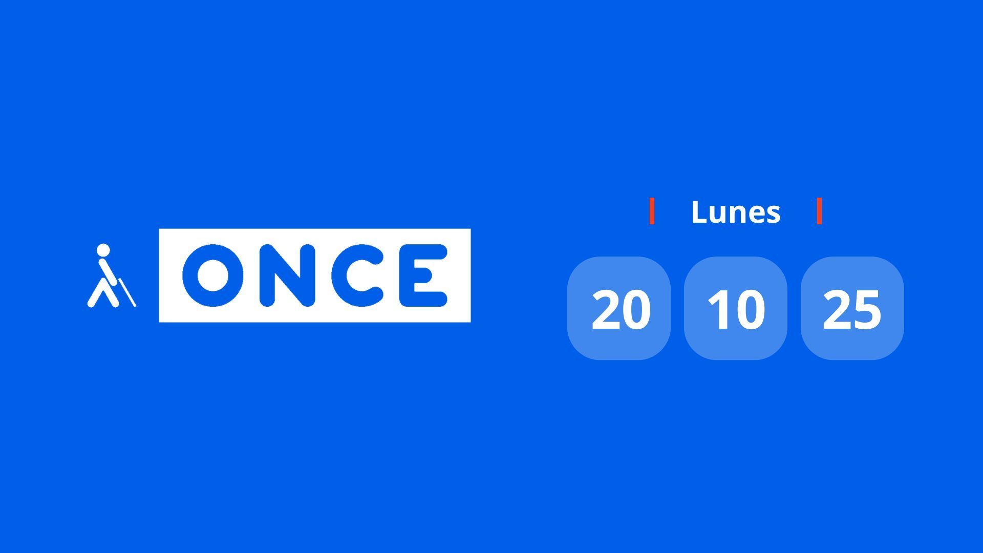 Sorteo de la ONCE del 20 de octubre de 2025