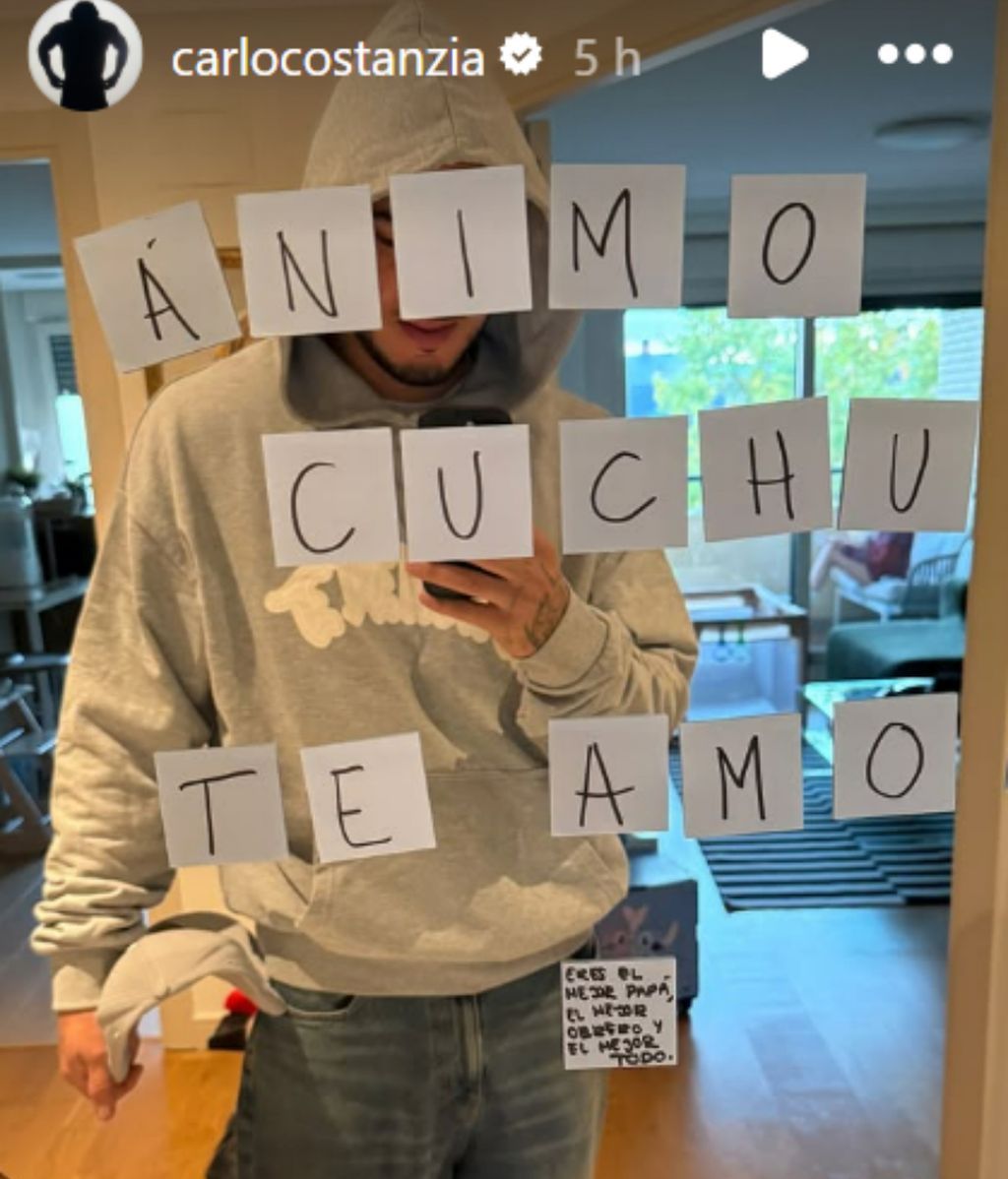 Carlo Costanzia presume del mensaje de Alejandra Rubio