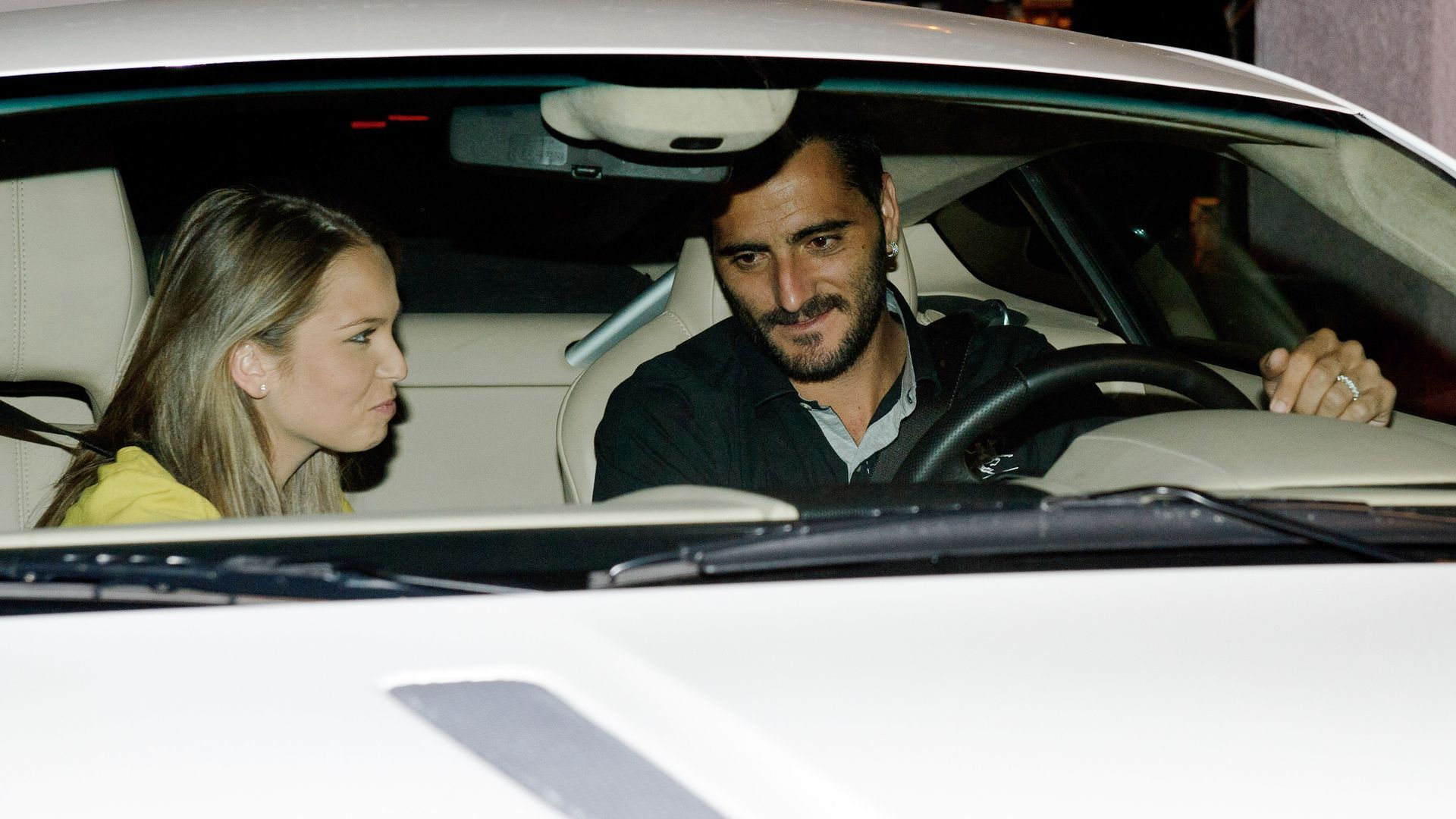 Dani Güiza y su pareja actual, Rocío Herrera, en una imagen de 2011