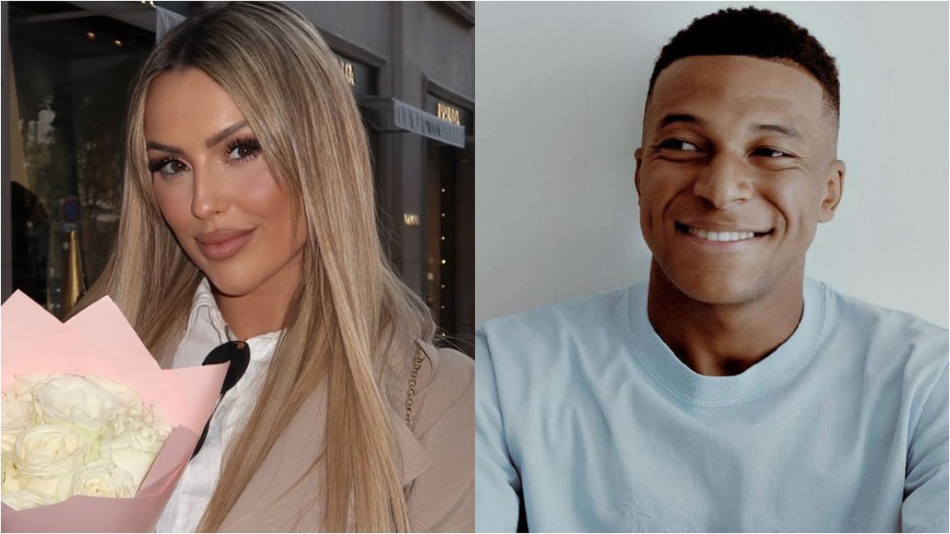 María Aguilar y Killian Mbappé María Aguilar y Killian Mbappé
