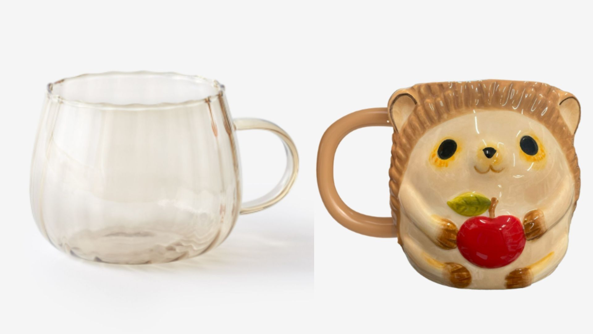 Taza vidrio animal, en un montaje de fotos