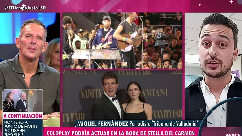 Chris Martin, el vocalista de Coldplay, estará en la boda de la hija de Antonio Banderas, Stella del Carmen: "Va a actuar"