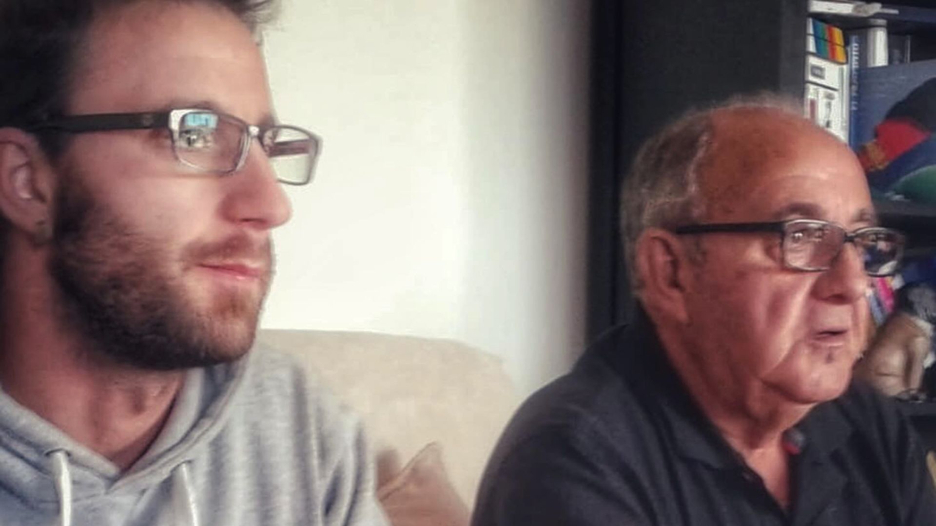 El actor Dani Rovira y su padre