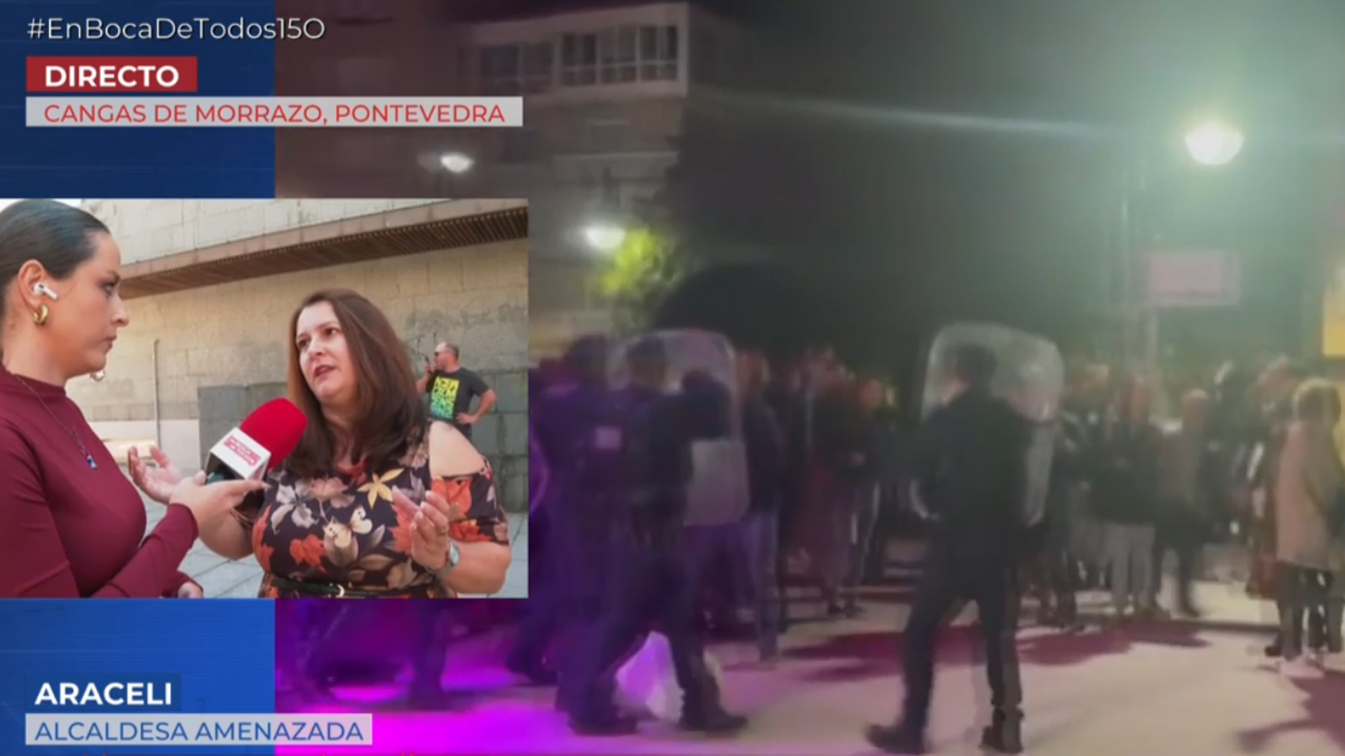 La alcaldesa de Cangas, tras los graves disturbios por la subida en la tasa de basuras de hasta un 300%: "No es abusiva"