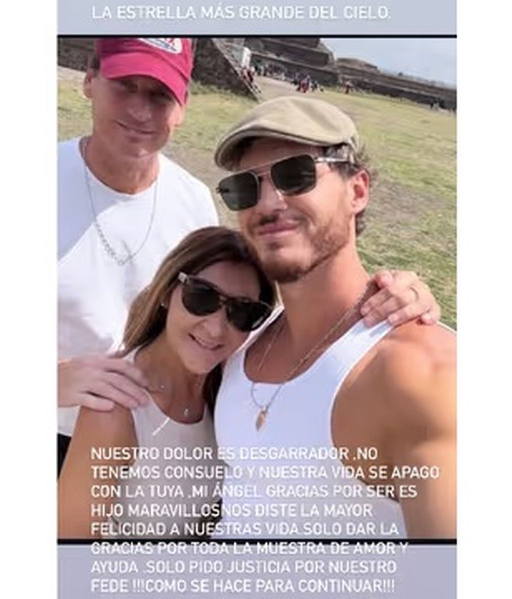 La despedida de la madre de Fede Dorcaz a su hijo