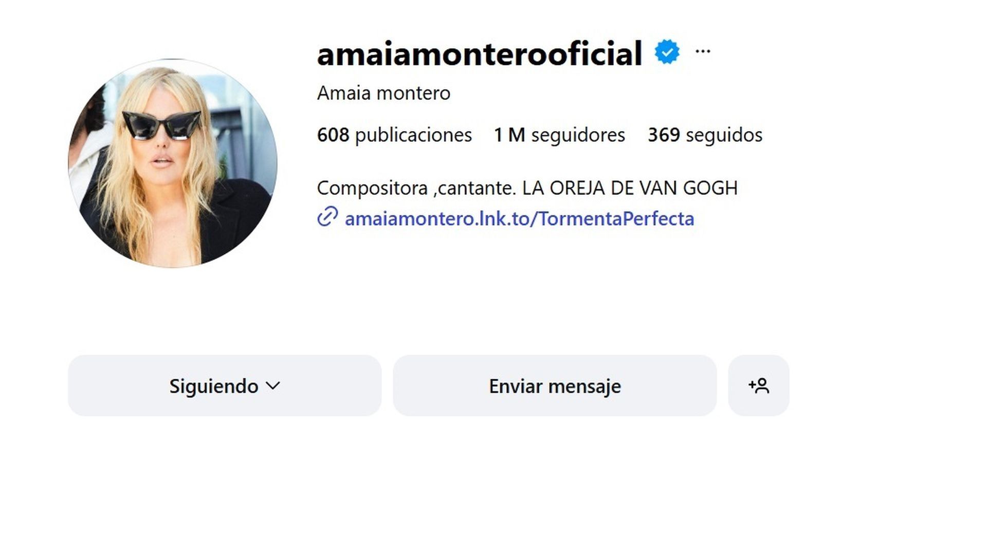 Las nuevas redes sociales de Amaia Montero