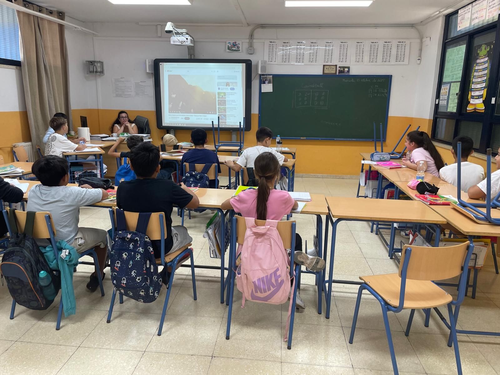 Una de las aulas del CEIP Nuestra Señora de la Paz de Sevilla