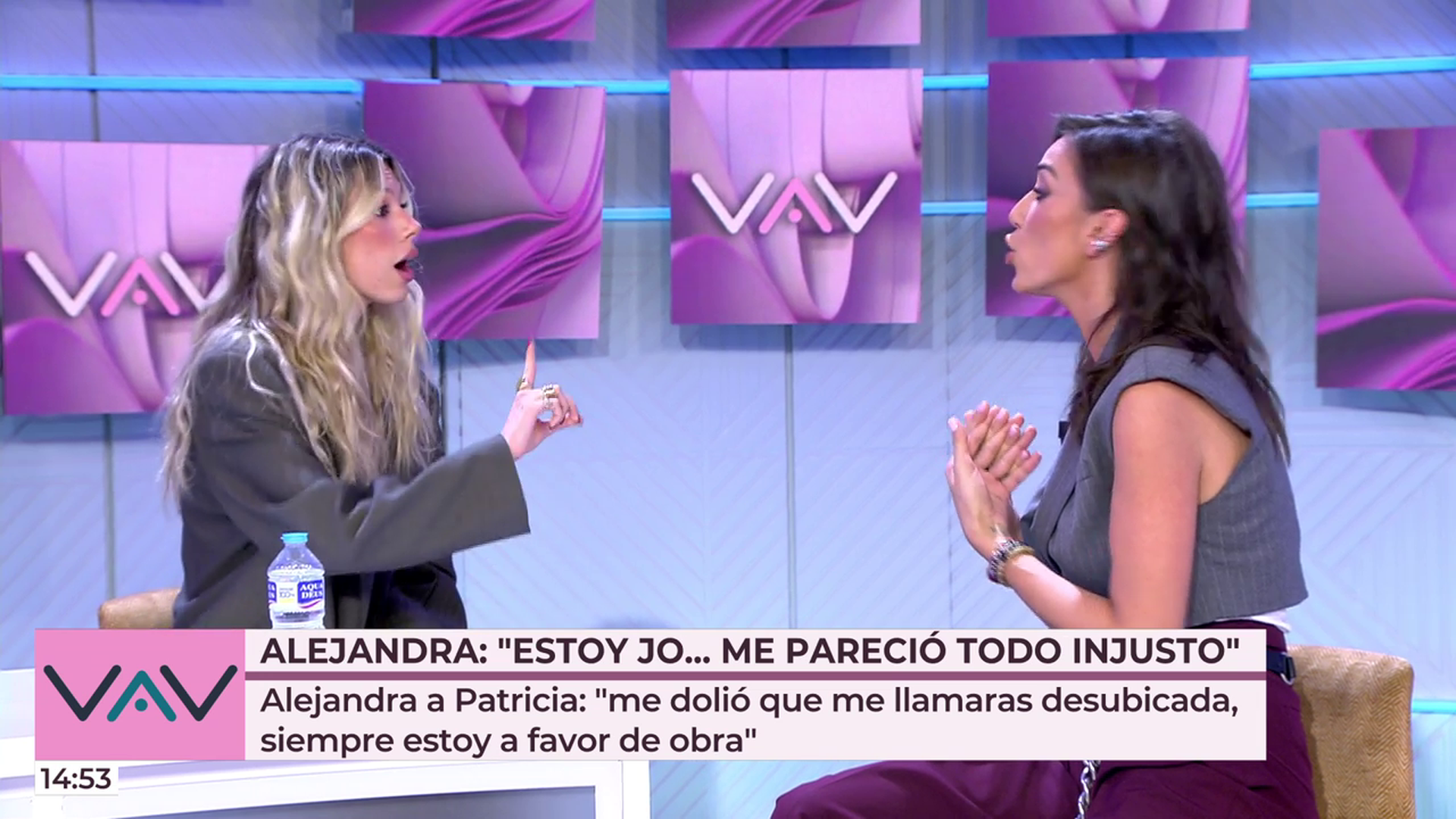 Alejandra Rubio responde en plató a Patricia Pardo tras el malentendido de esta semana: "Me pareció muy injusto"