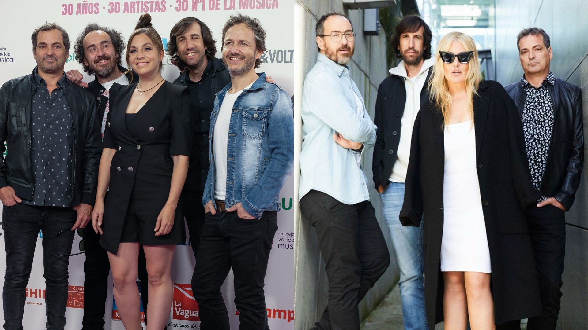 El grupo con Leire y la nueva formación con Amaia, en un montaje de fotos El grupo con Leire y la nueva formación con Amaia, en un montaje de fotos