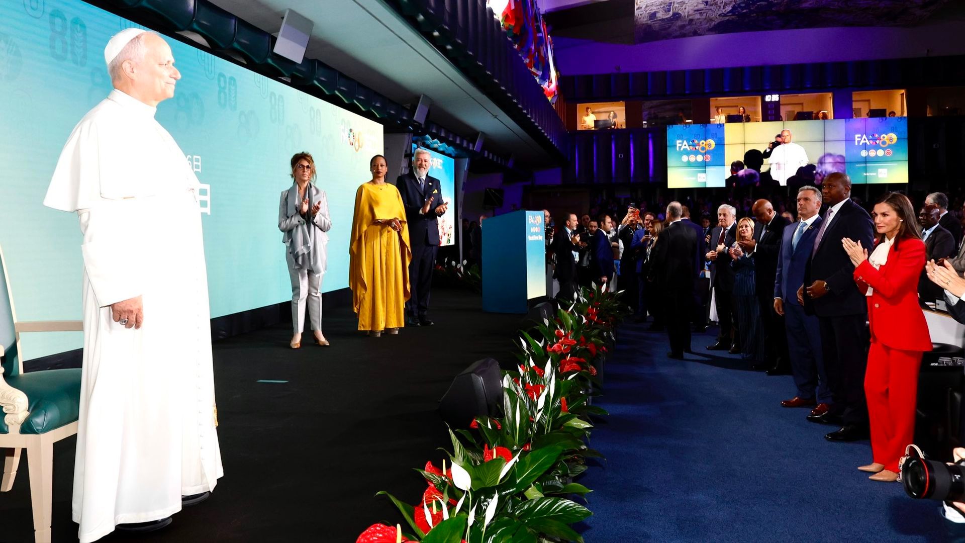 El papa León XIV y la reina Letizia este 16 de octubre en Roma