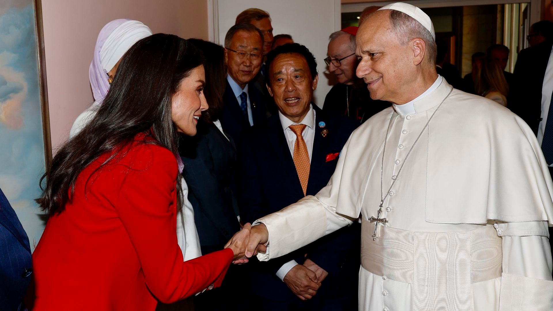 El papa León XIV y la reina Letizia este 16 de octubre en Roma