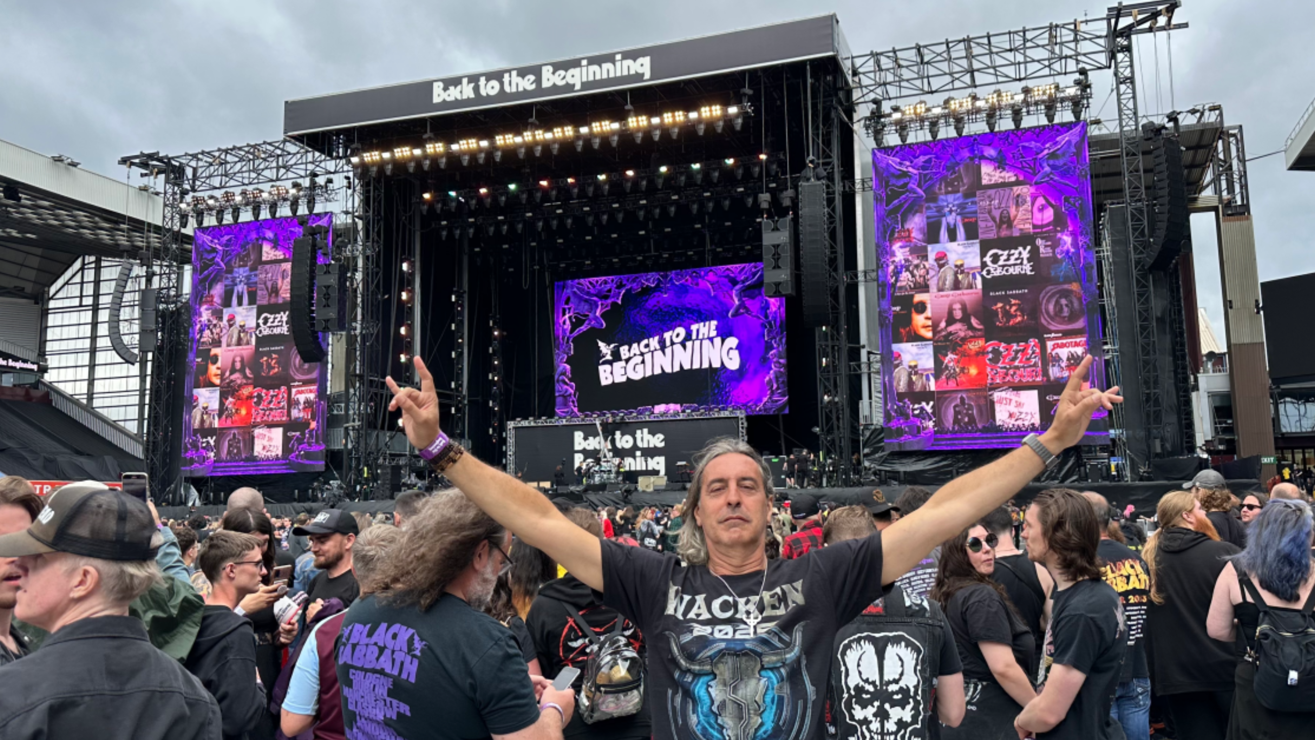 Héctor, en el 'Back to the beginning', el último concierto de Black Sabbath