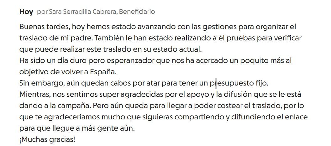 Las palabras de Sara, la hija de Juan Manuel, el profesor cordobés hospitalizado en Vietnam, en GoFundMe