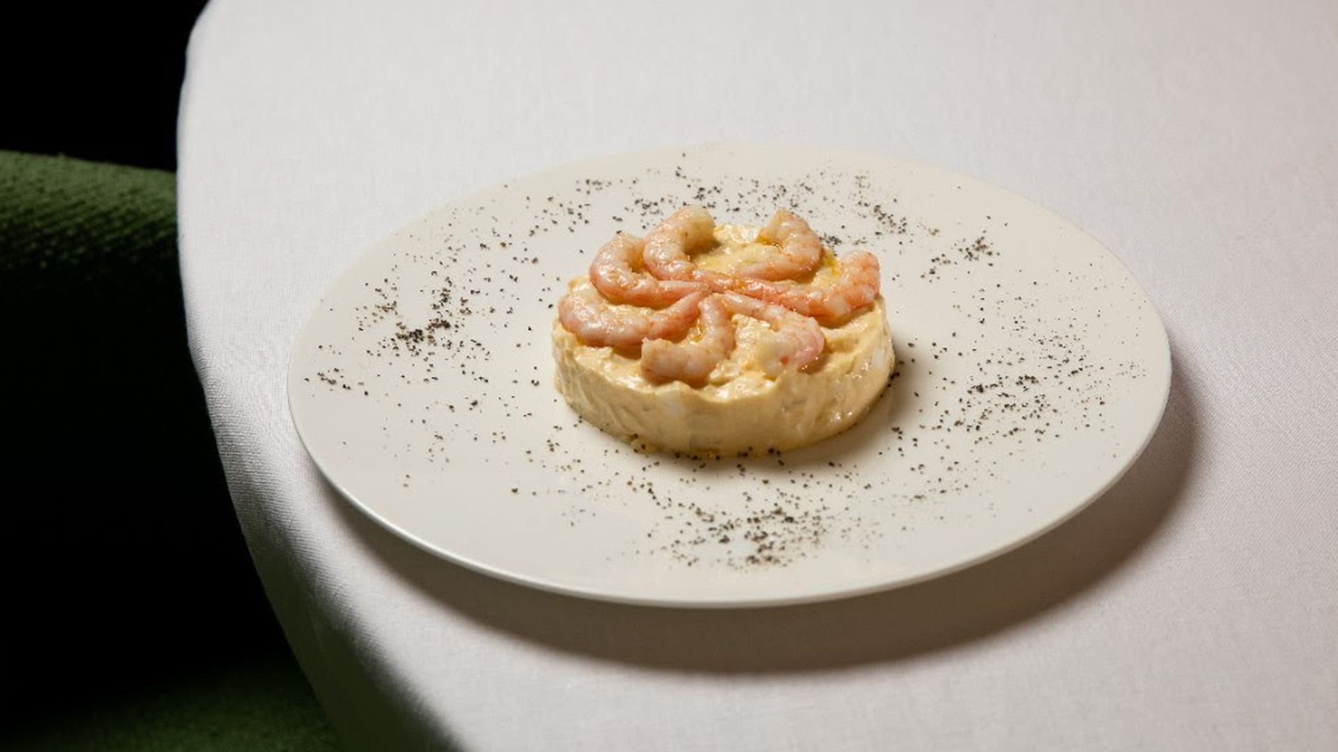 Ensaladilla rusa con gamba de Huelva