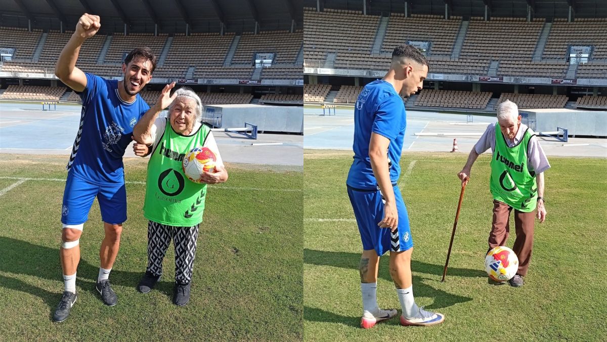 Abuelos de Jerez se convierten en futbolistas por un día
