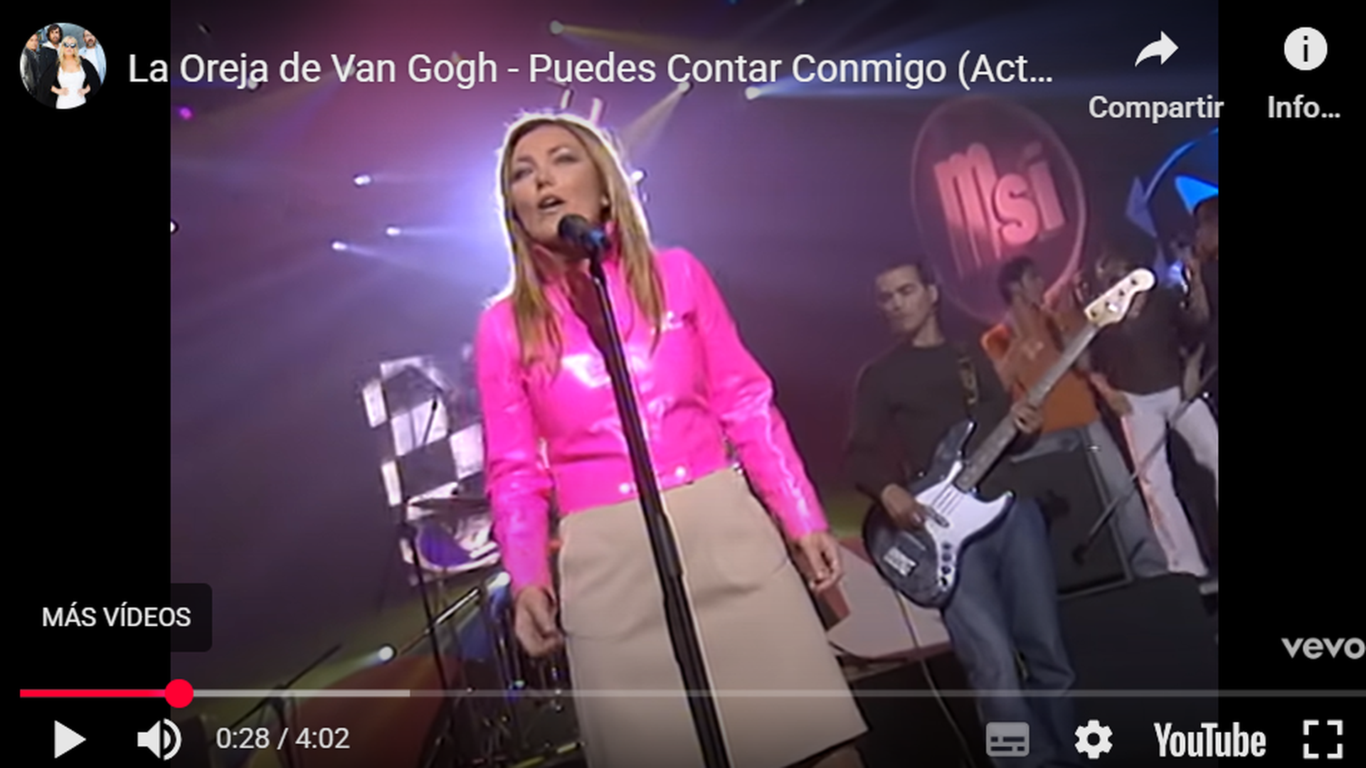Amaia Montero, con 'La Oreja de Van Gogh' en una de sus actuaciones