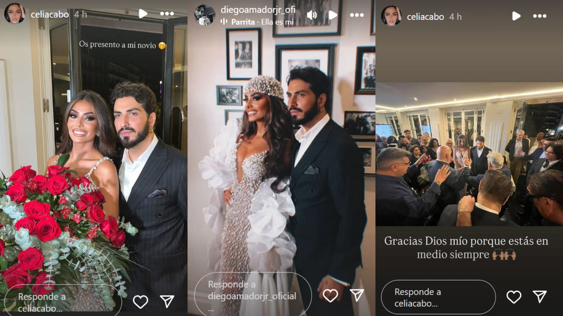 Celia Cabo y Diego Amador Jr en su 'pedido'