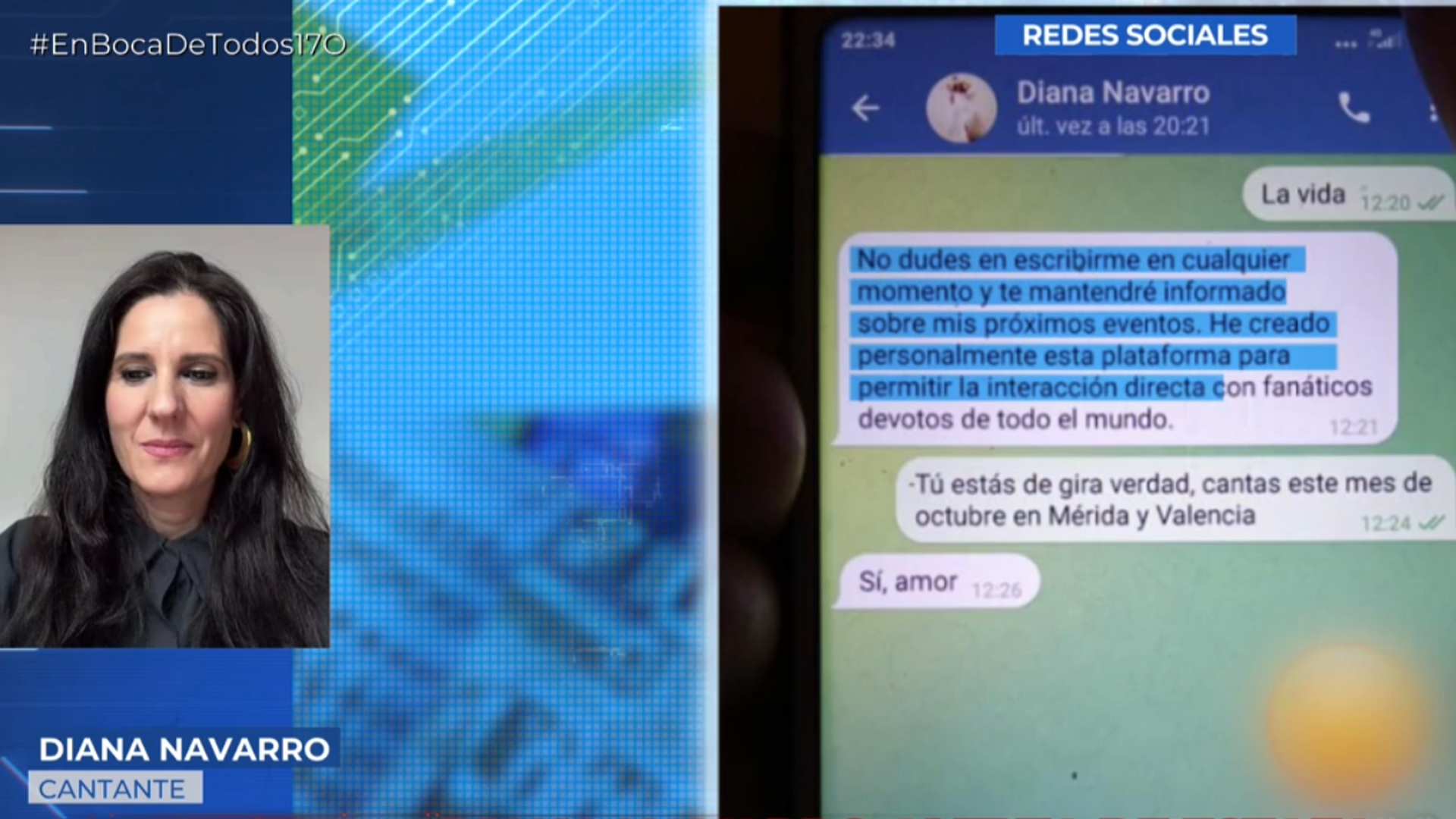 Diana Navarro denuncia que han suplantado su identidad y envía un mensaje a sus seguidores: "Nunca os pediría dinero" Diana Navarro denuncia que han suplantado su identidad y envía un mensaje a sus seguidores: "Nunca os pediría dinero"