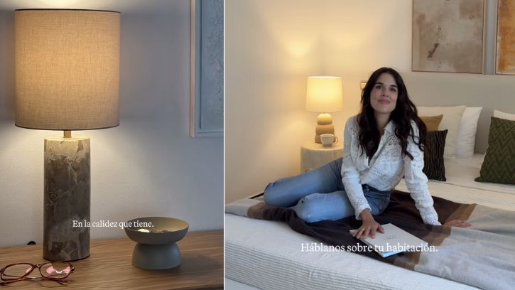 La actriz se considera dormilona y le encanta su dormitorio