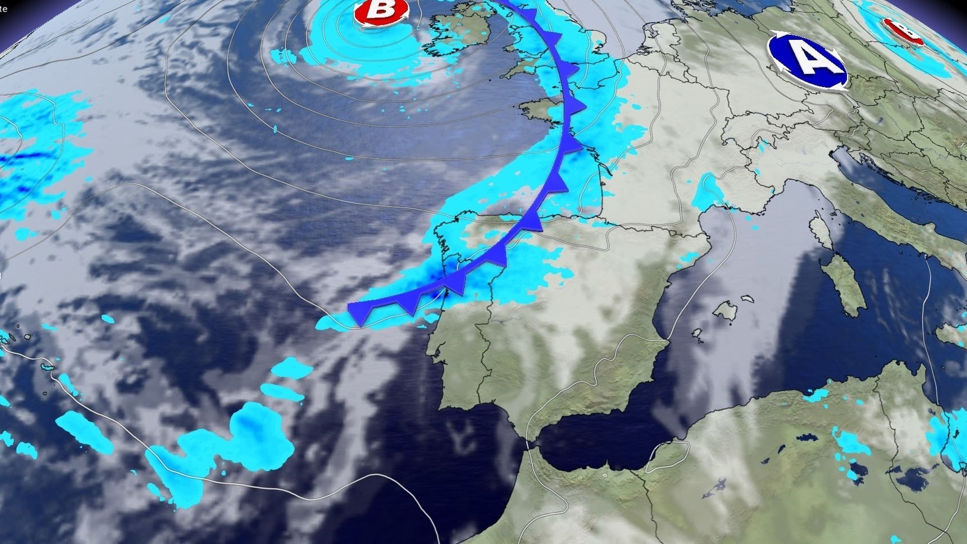 La mitad norte de España estará bajo la influencia directa de las borrascas