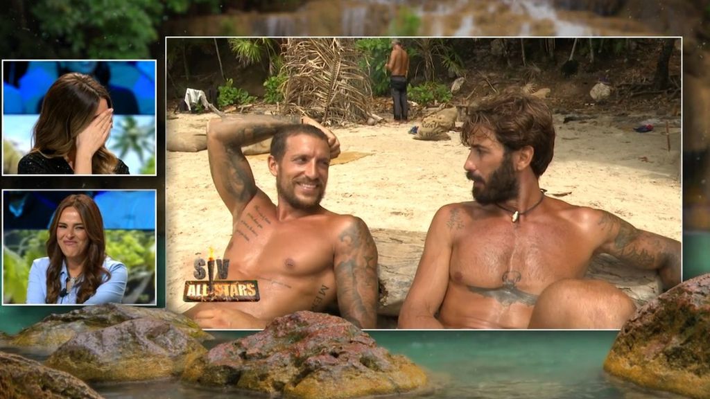Los concursantes confiesan haber tenido "sueños húmedos" en 'Supervivientes All Stars' y sus parejas reaccionan en plató: "Estaba como el mármol"