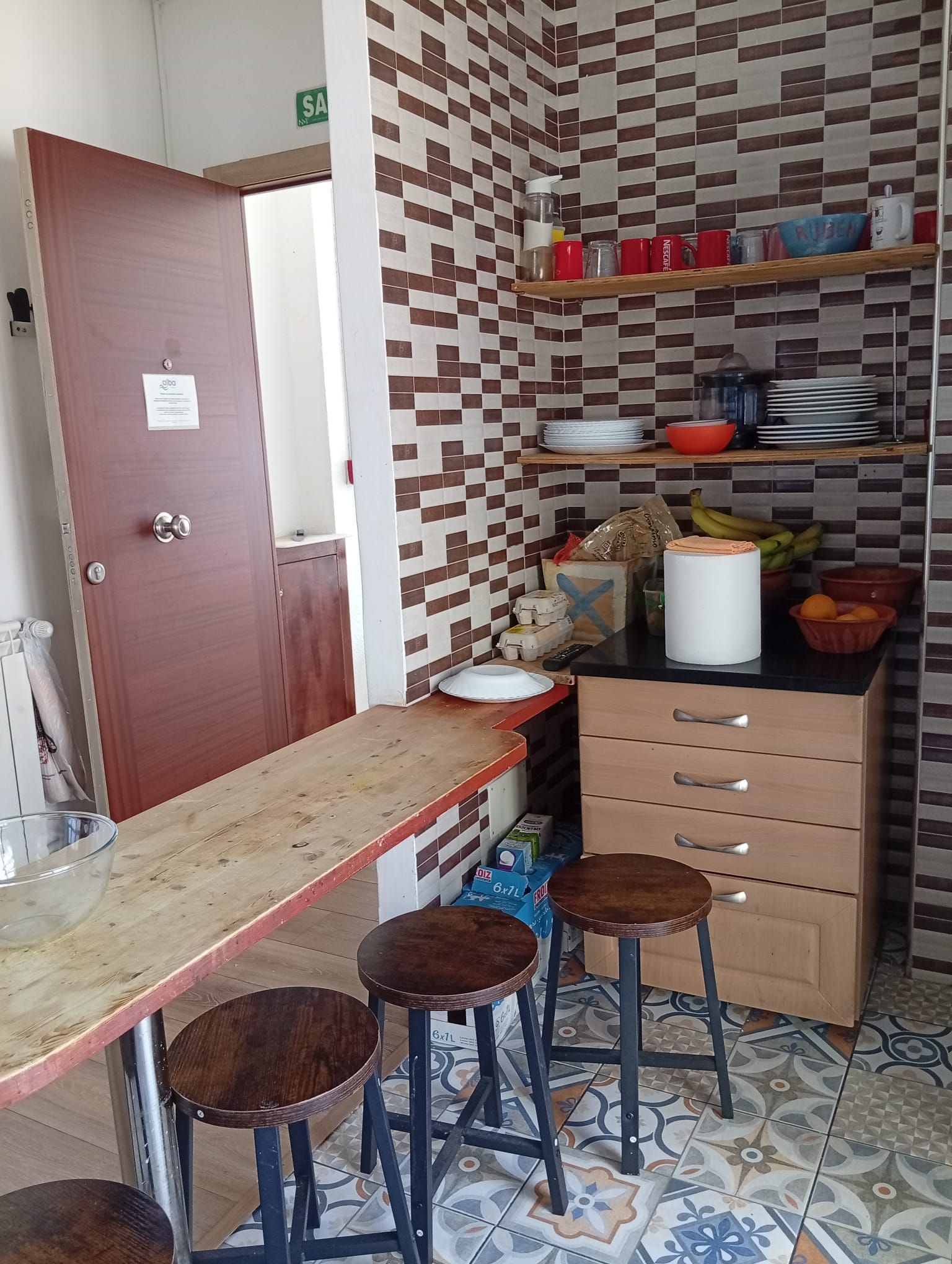 Parte de la antigua cocina de GH, ahora aprovechada en un piso tutelado de Pontevedra