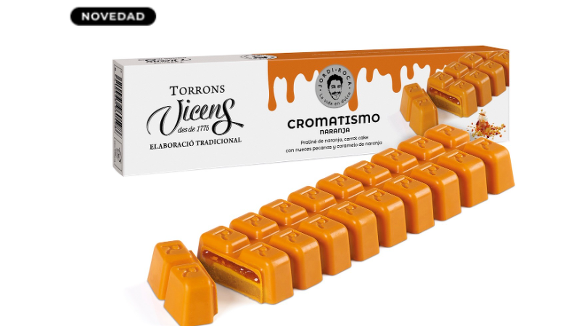 Turrón Cromatismo con Praliné de Naranja