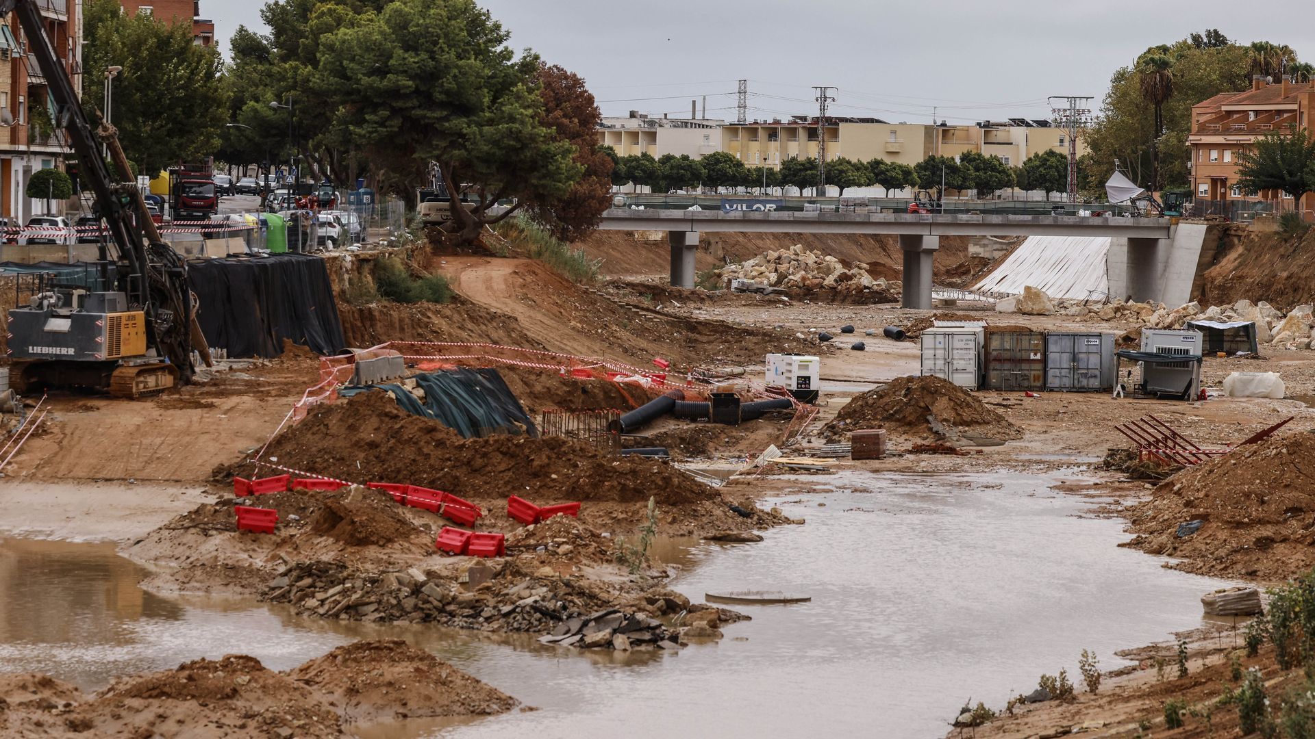 Barranco del Poyo a su paso por Paiporta, a 29 de septiembre del 2025