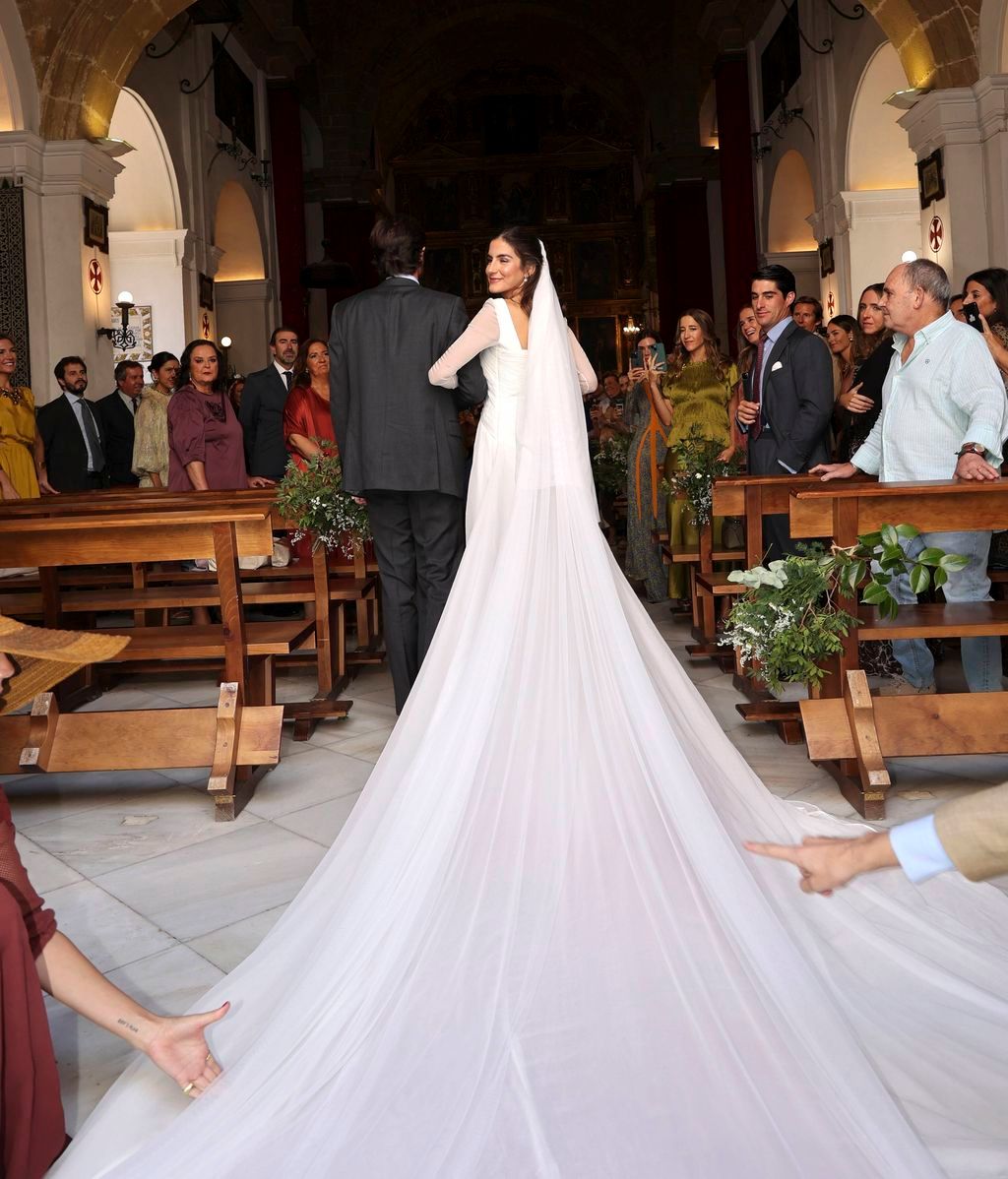 Blanca Llandres en el día de su boda con Alberto Herrera