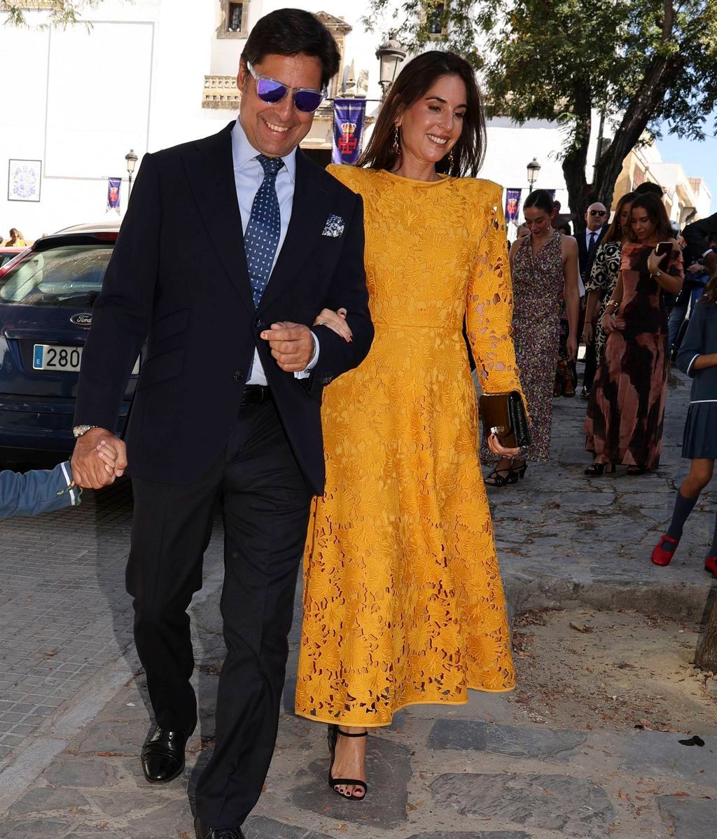 Fran Rivera y Lourdes Montes en la boda de Alberto Herrero y Blanca Llandres