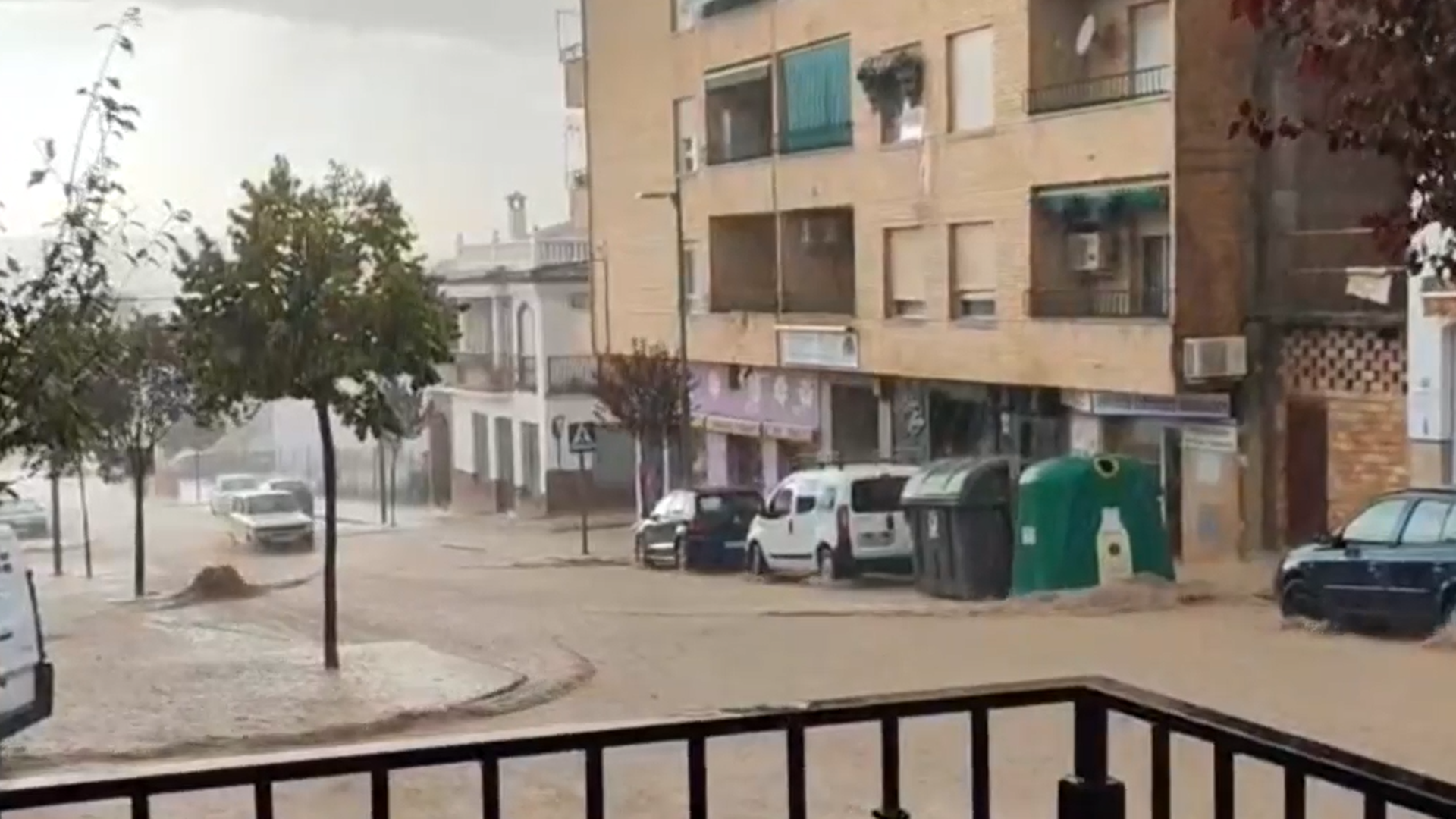 Inundaciones por una tormenta en Íllora, Granada