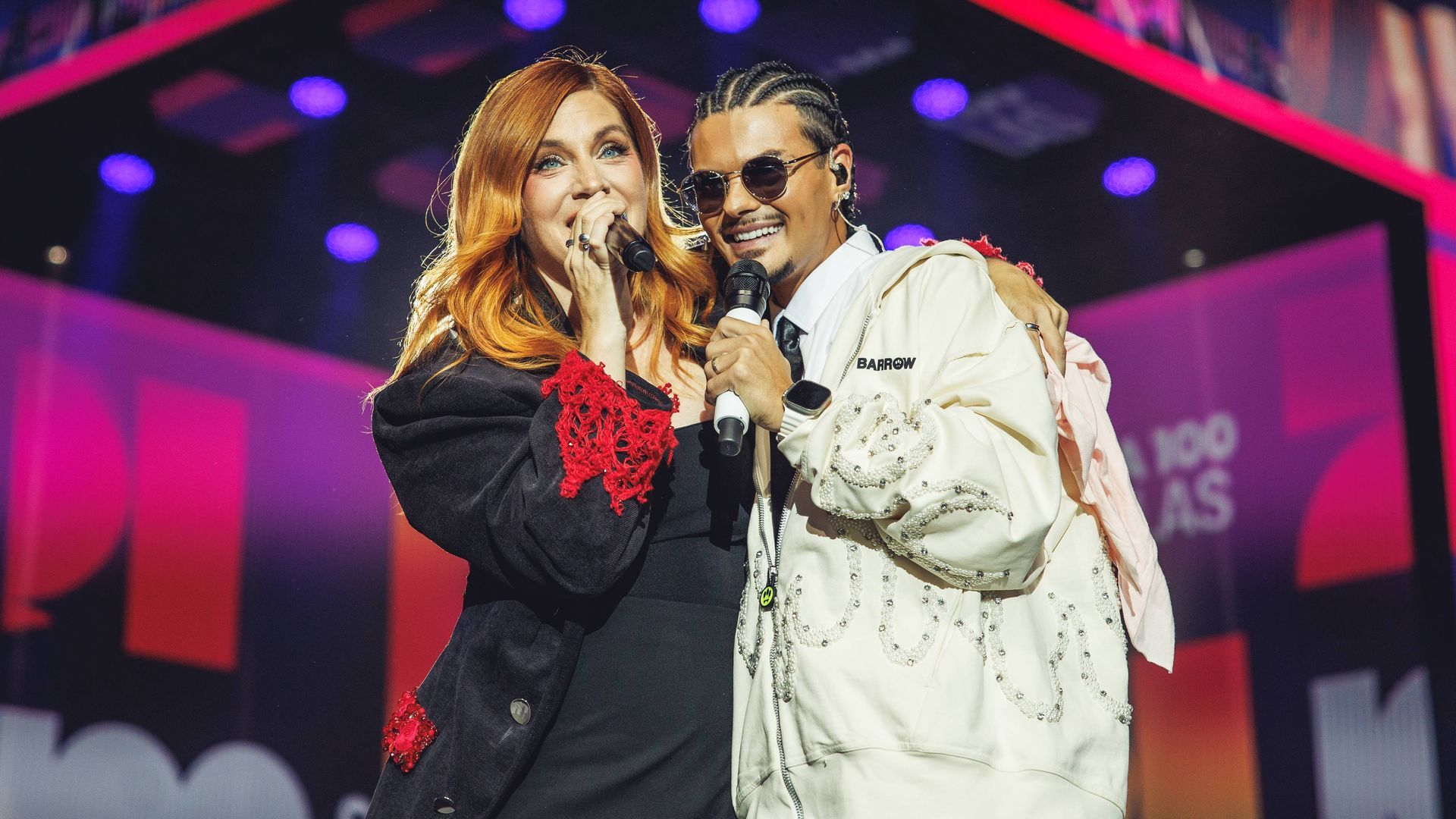 Abraham Mateo y Leire Martínez en el concierto de Cadena 100