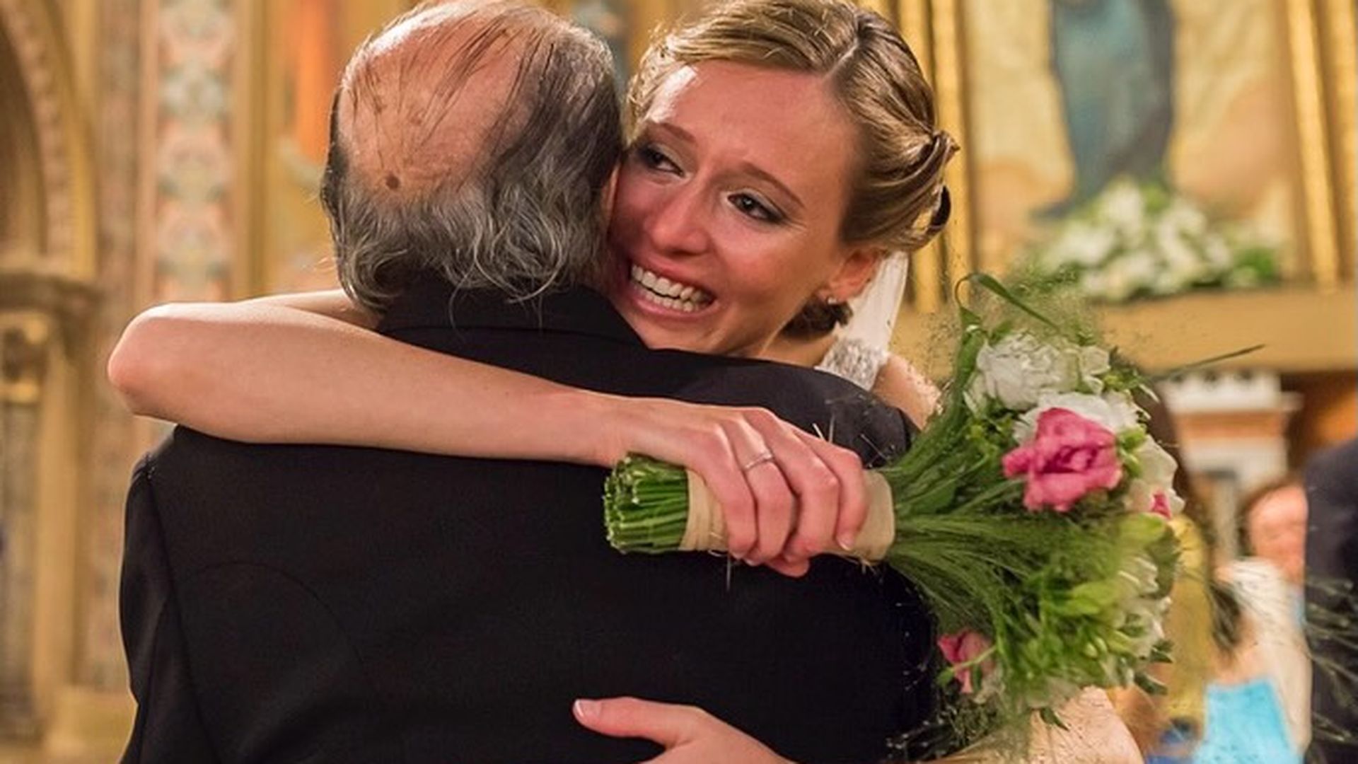 Andrea Prat y su tio en su boda