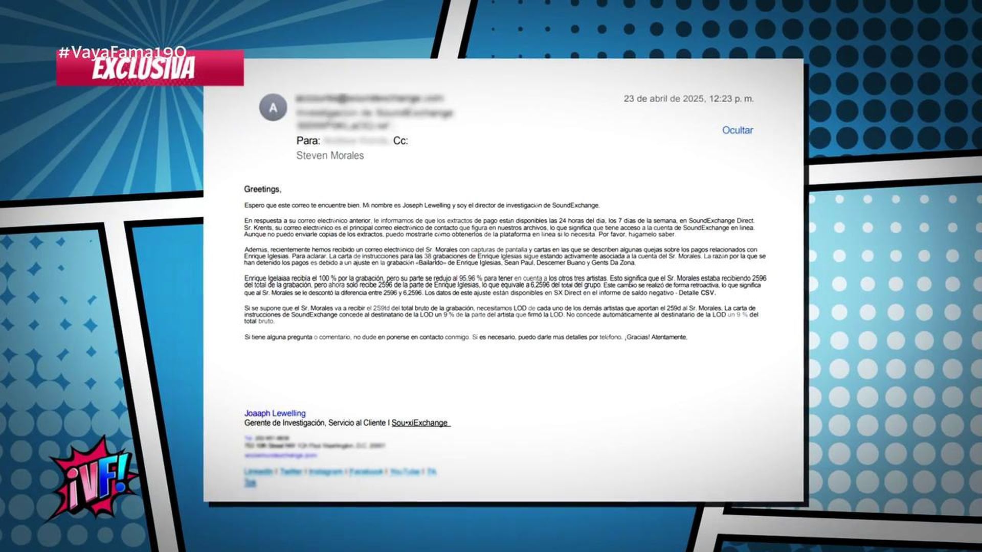 La demanda de Morales a Enrique Iglesias