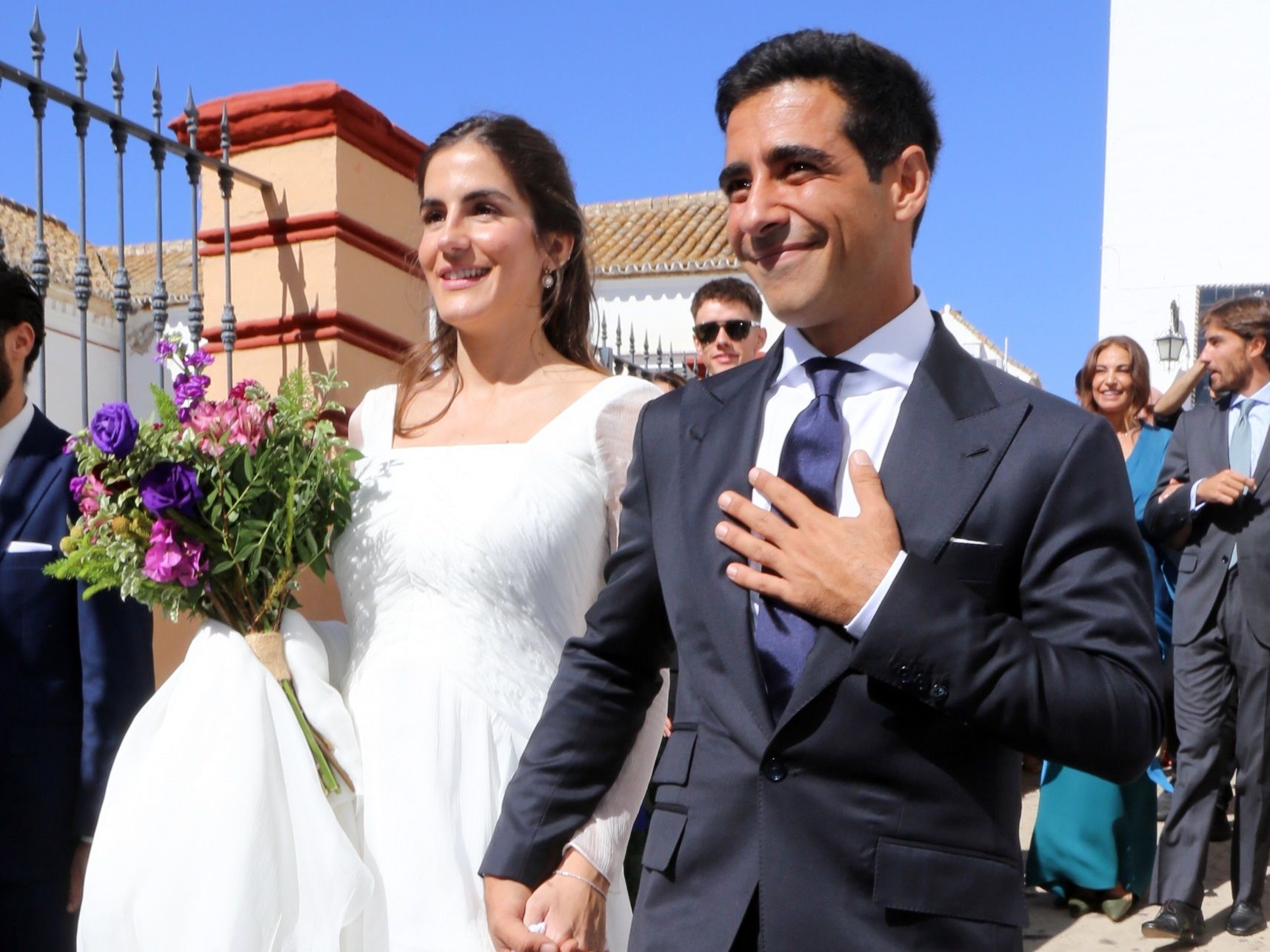 Nlanca Llandres y Alberto Herrera en su boda