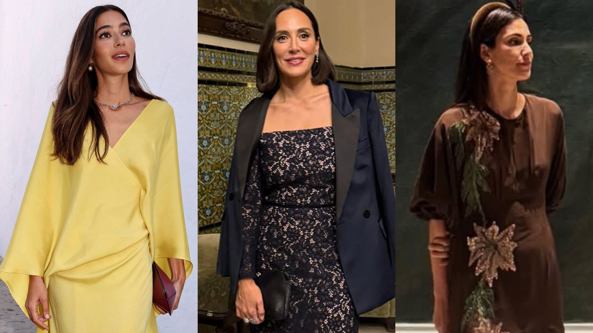 Rocío Crusset, Tamara Falcó y Sassa de Osma, en un montaje de fotos Rocío Crusset, Tamara Falcó y Sassa de Osma, en un montaje de fotos