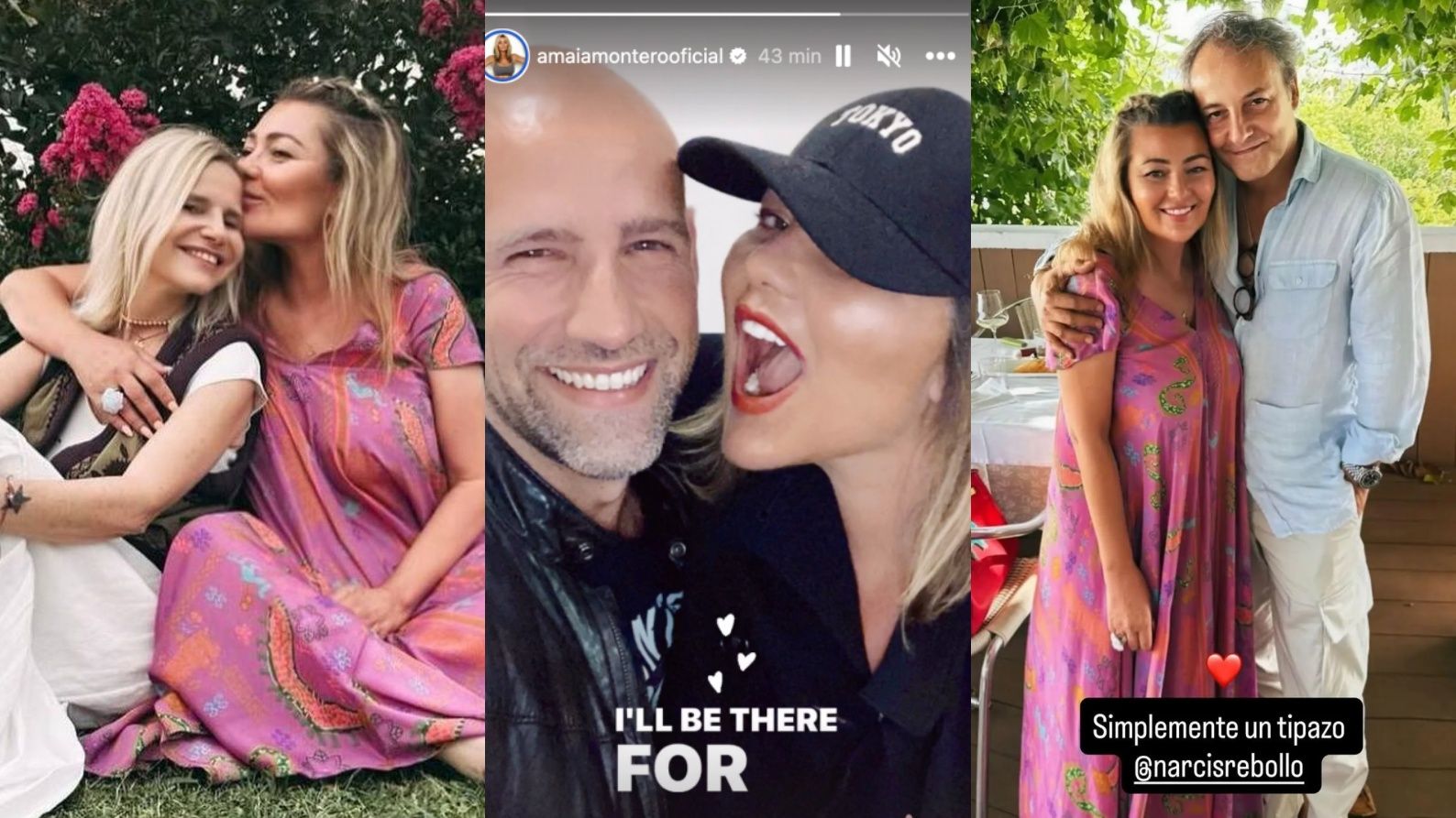 Amaia Montero junto a Eugenia Martínez de Irujo, Gonzalo Miró y Narcís Rebollo